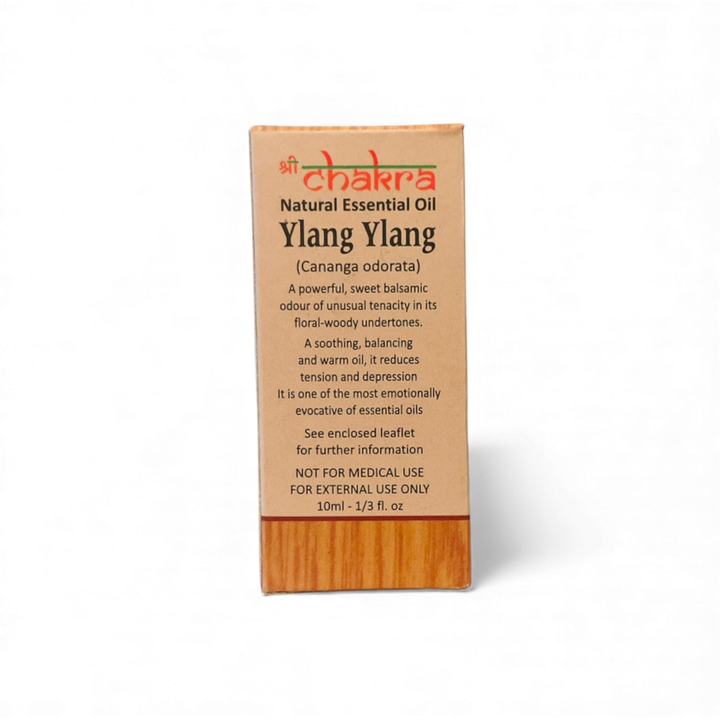 Chakra Natürliches ätherisches Öl Ylang Ylang 10ml Verpackung hinten