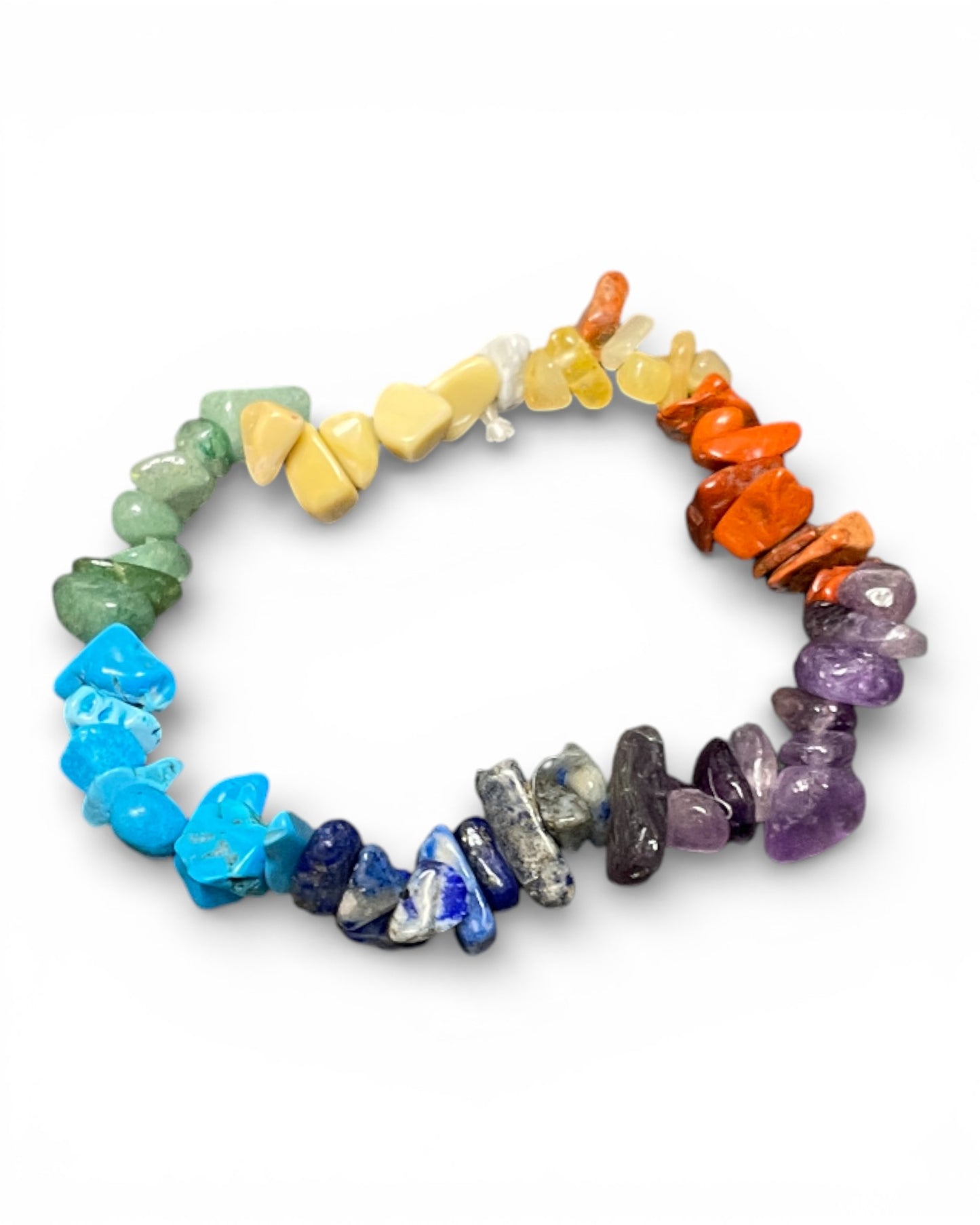 „Chakra Rainbow“ – Naturstein-Armband Amethyst