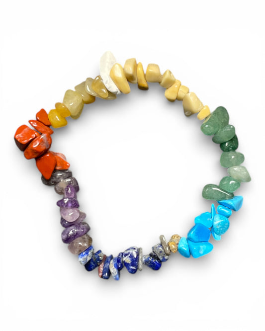 „Chakra Rainbow“ – Naturstein-Armband Türkis