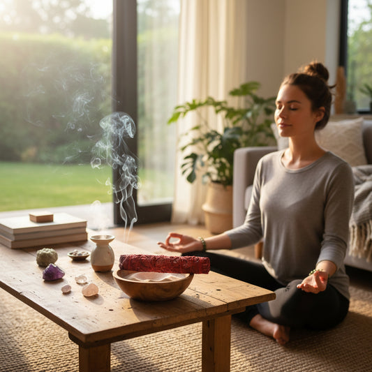 Dragon Blood White Sage Räucherbündel – handgefertigt, weisssalbei, Dragon’s Blood, 🧘 für Ausräuchern von Wohnung, Haus, Meditation & Rituale Anwendung