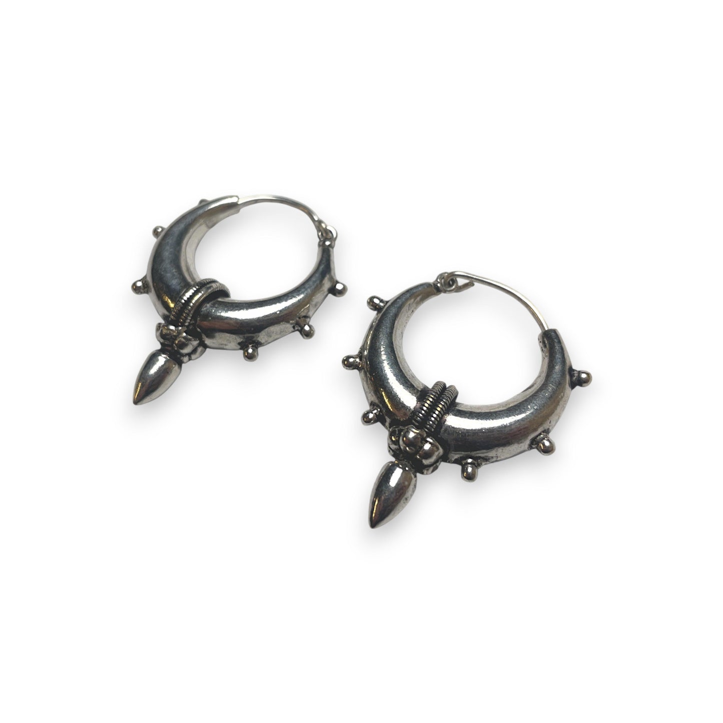 Chunky Hoop Tribal Crescent Bold, Ethno & Statement-Stark