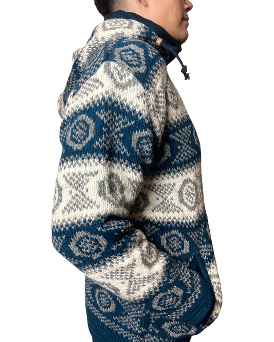 „Khule“ – Handgestrickte Nepal-Wolljacke