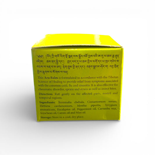 Sorig Aru Balm hinten – traditioneller tibetischer Balsam mit wärmender Wirkung