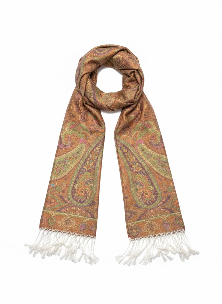 Indischer Paisley-Schal – Golden Sand