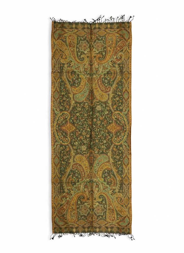Indischer Paisley-Schal – Forest Glow
