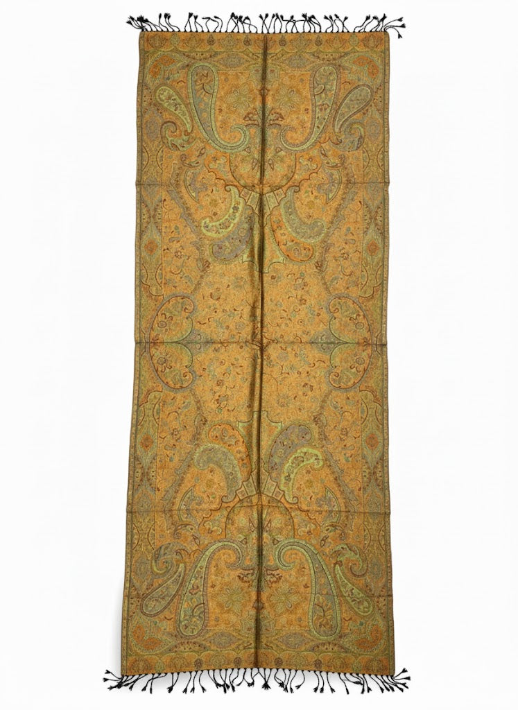 Indischer Paisley-Schal – Forest Glow