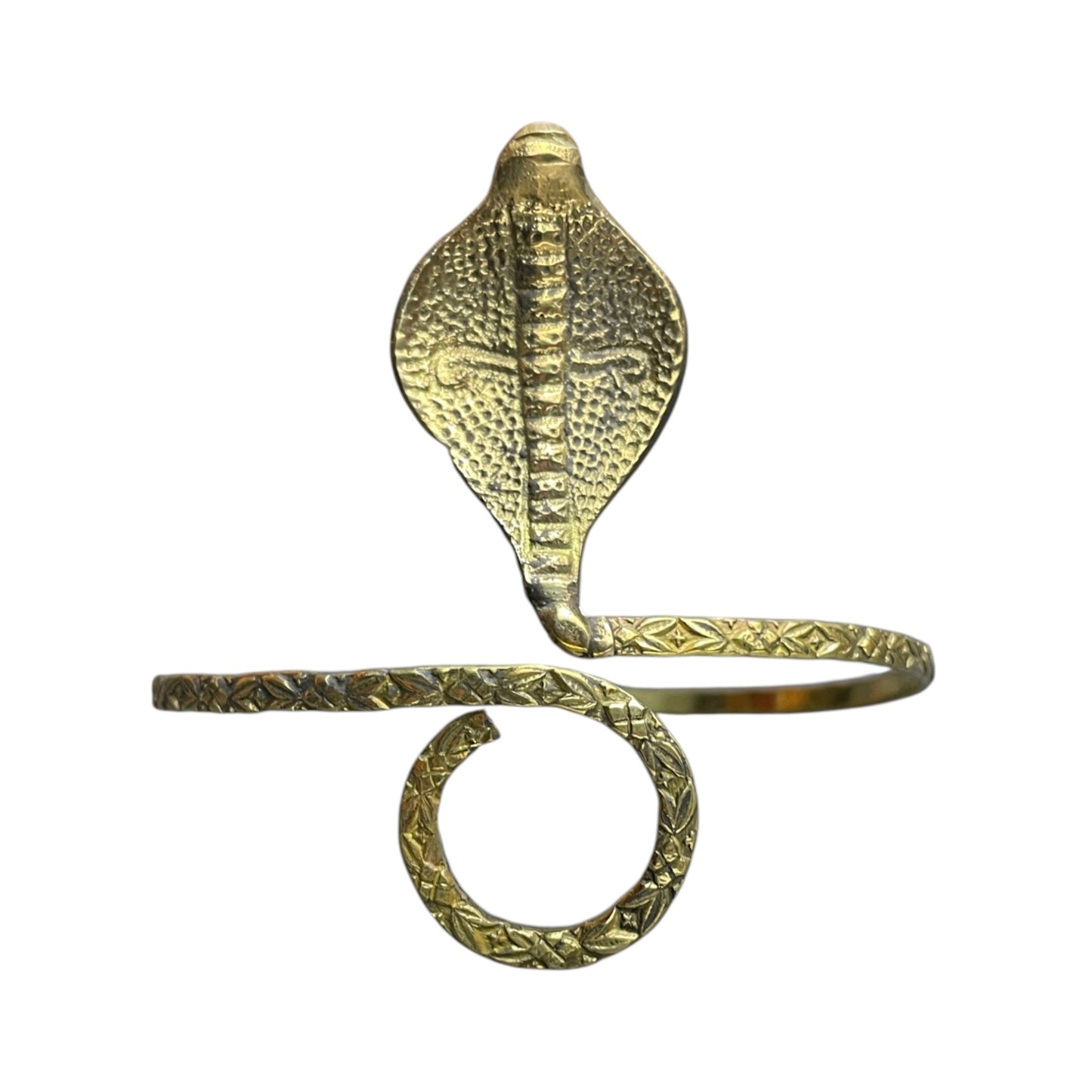 Cobra-Armreif aus Messing vorne goldfarben