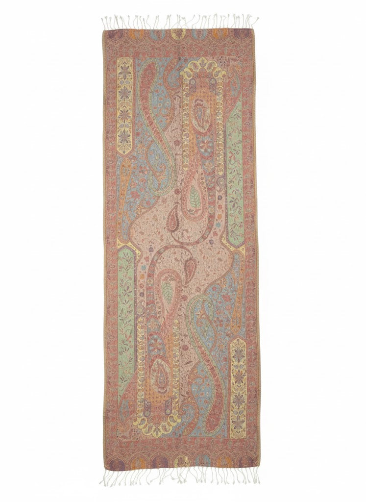 Indischer Paisley-Schal – Opal Mist