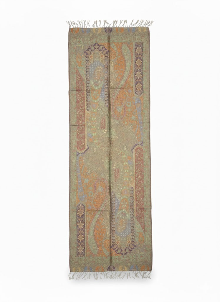 Indischer Paisley-Schal – Opal Mist