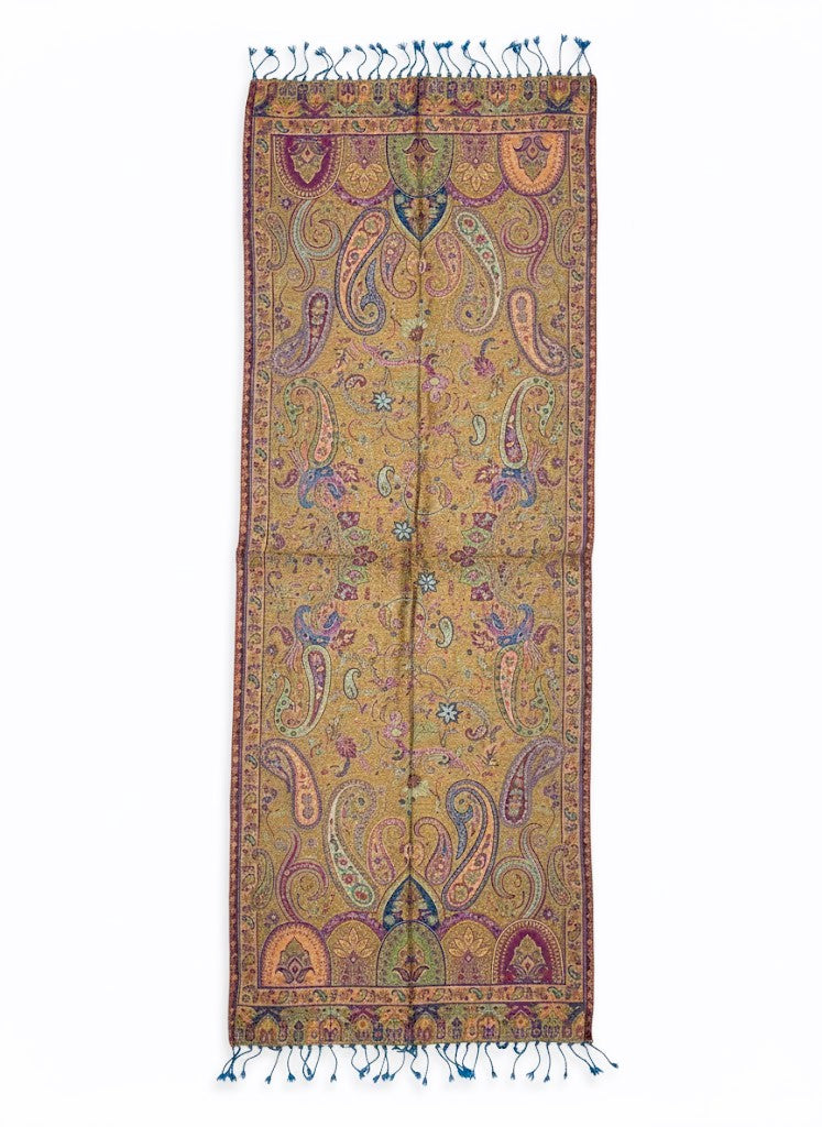 Indischer Paisley-Schal – Indigo Sunset