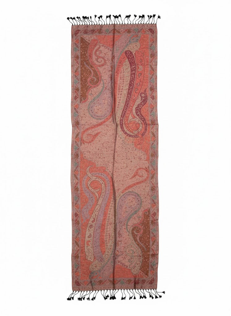 Indischer Paisley-Schal – Mahogany Haze