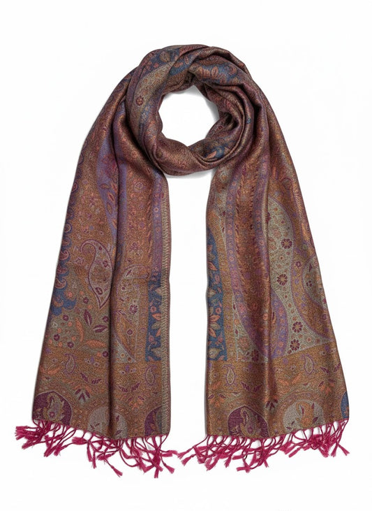 Indischer Paisley-Schal – Crimson Moon