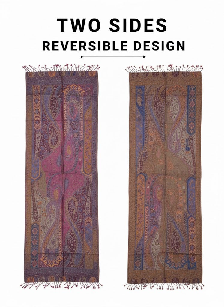 Indischer Paisley-Schal – Crimson Moon