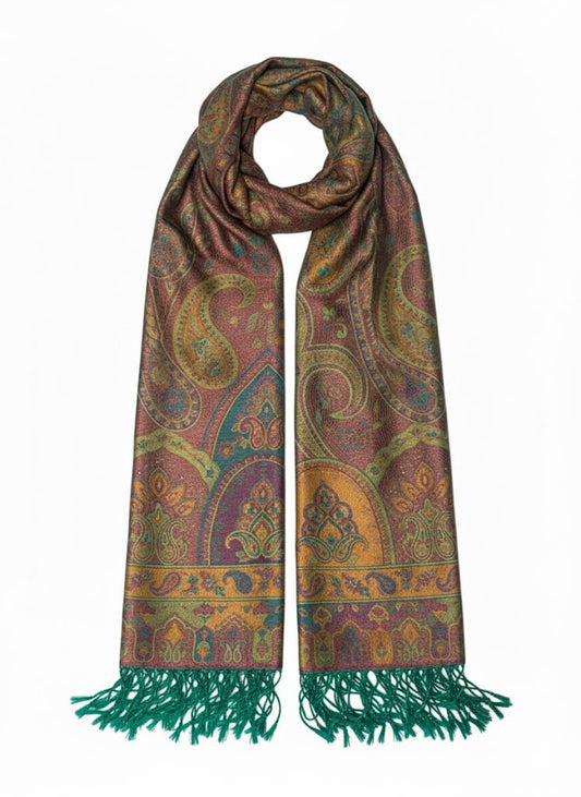 Indischer Paisley-Schal – Jade and Amethyst