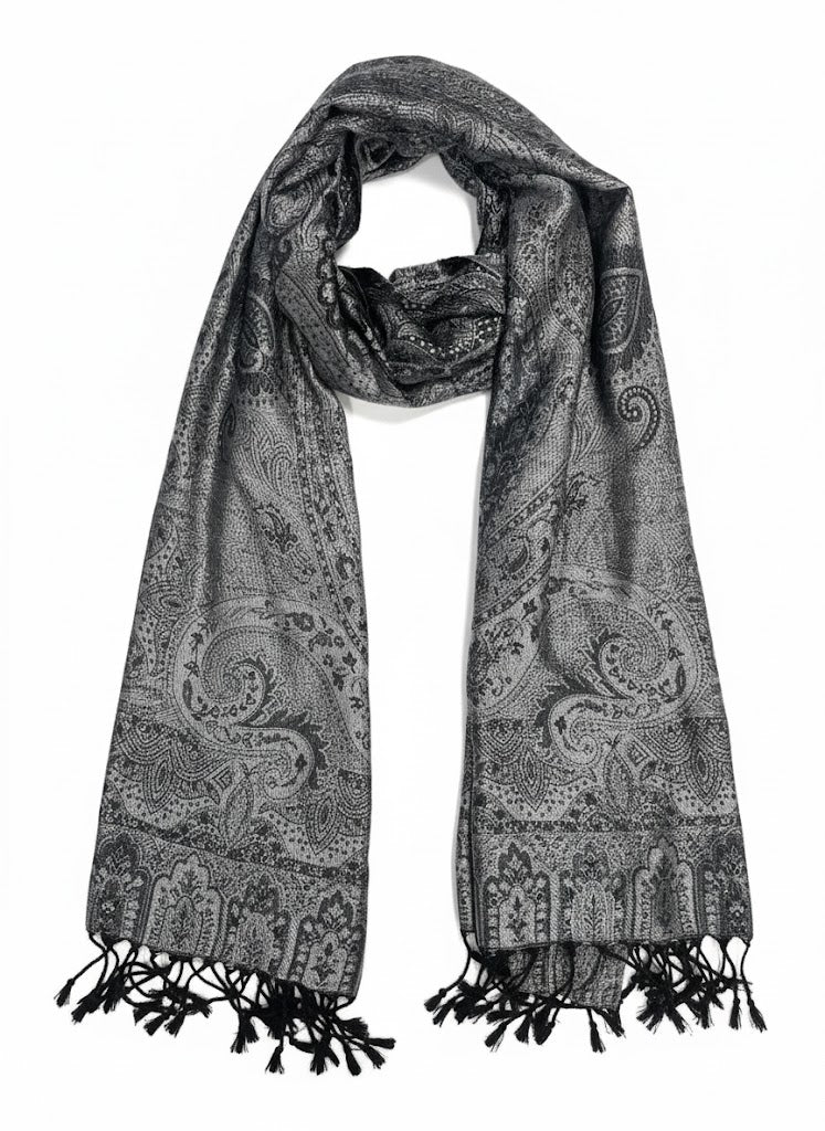 Indischer Paisley-Schal – Lunar Shadow