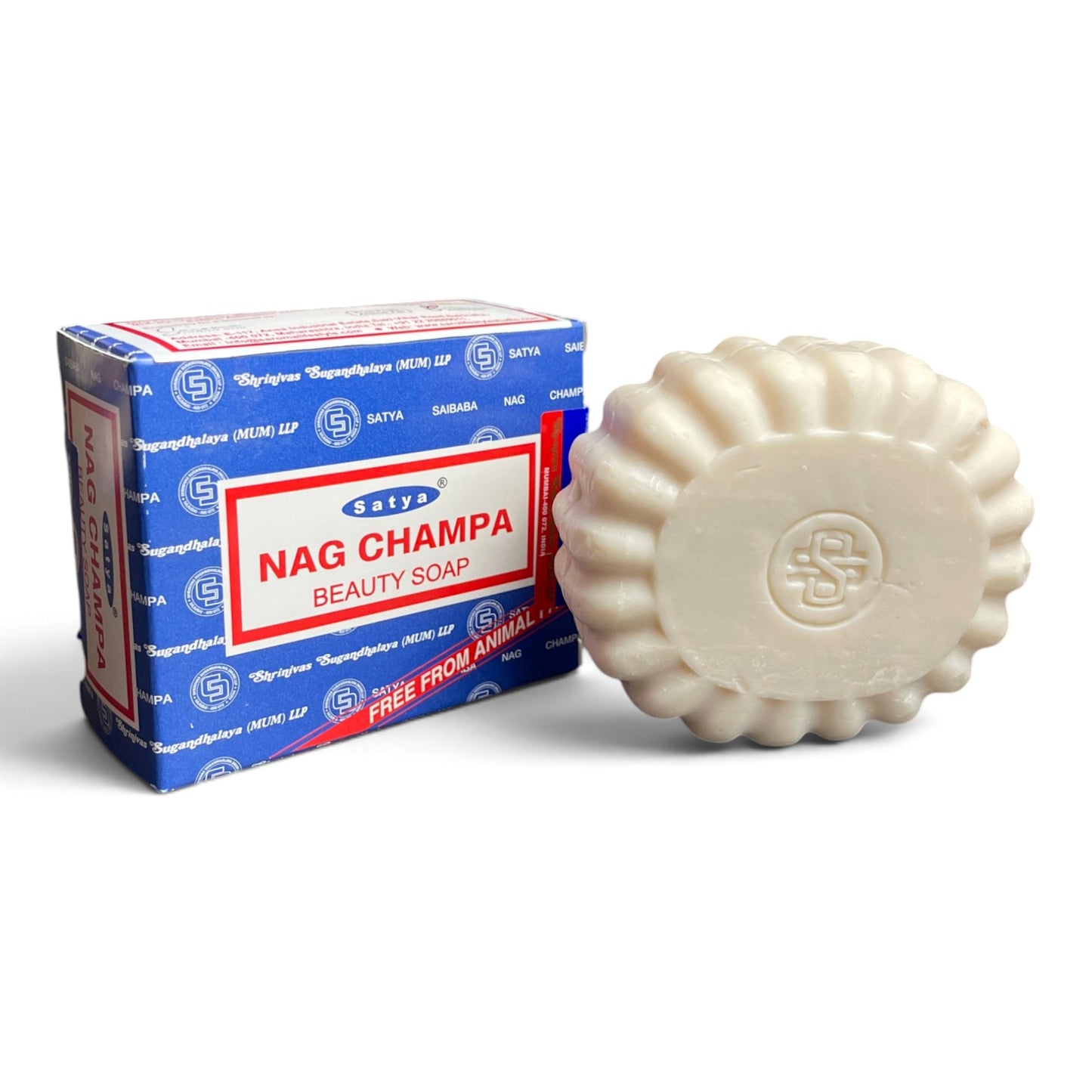 Nag Champa Seife von Satya mit Verpackung – Himalaya Vibes Bern