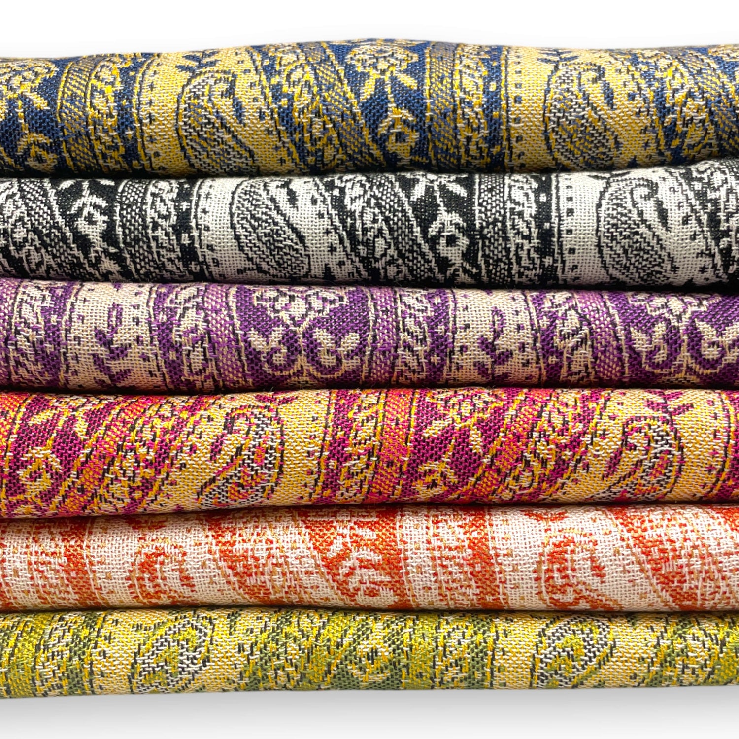 Zweifarbige Paisley Schals Eleganz und traditionelles Handwerk
