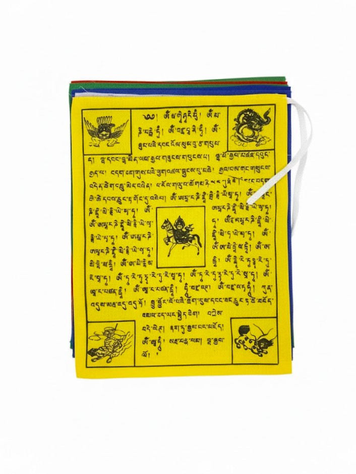 Tibetische Gebetsfahnen aus Baumwolle – 11 x 13 cm, 1.8 Meter / 2.3 Meter / 4.4 Meter