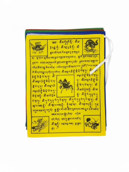 Tibetische Gebetsfahnen aus Baumwolle – 11 x 13 cm, 1.8 Meter / 2.3 Meter / 4.4 Meter