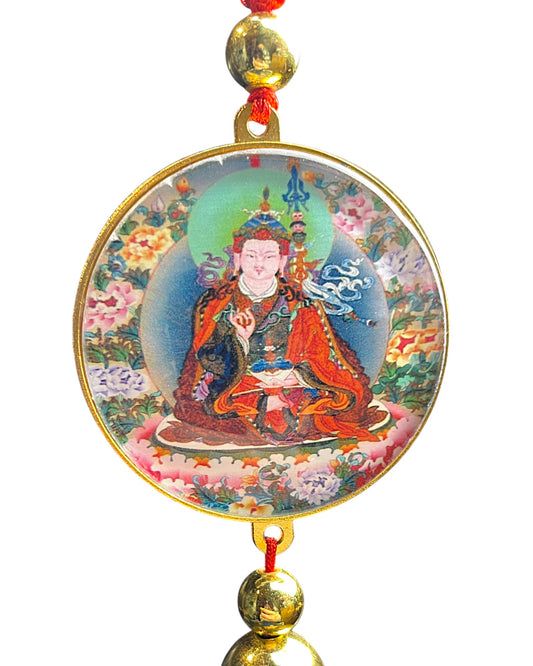 1. Hauptbild: „Doppelseitiger Guru Rinpoche & Grüne Tara Anhänger – handgefertigtes Schutzamulett & Talisman“