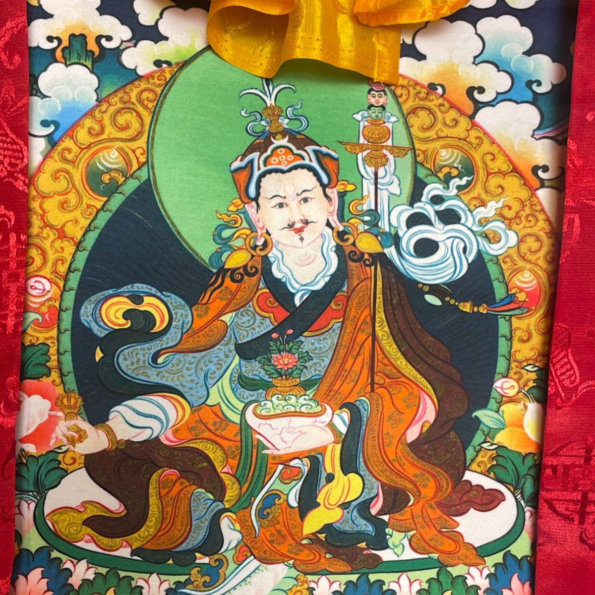 Thangka Guru Rinpoche, primo piano di Padmasambhava – Himalaya Vibes