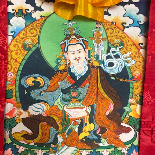 Thangka Guru Rinpoché, gros plan de Padmasambhava – Himalaya Vibes