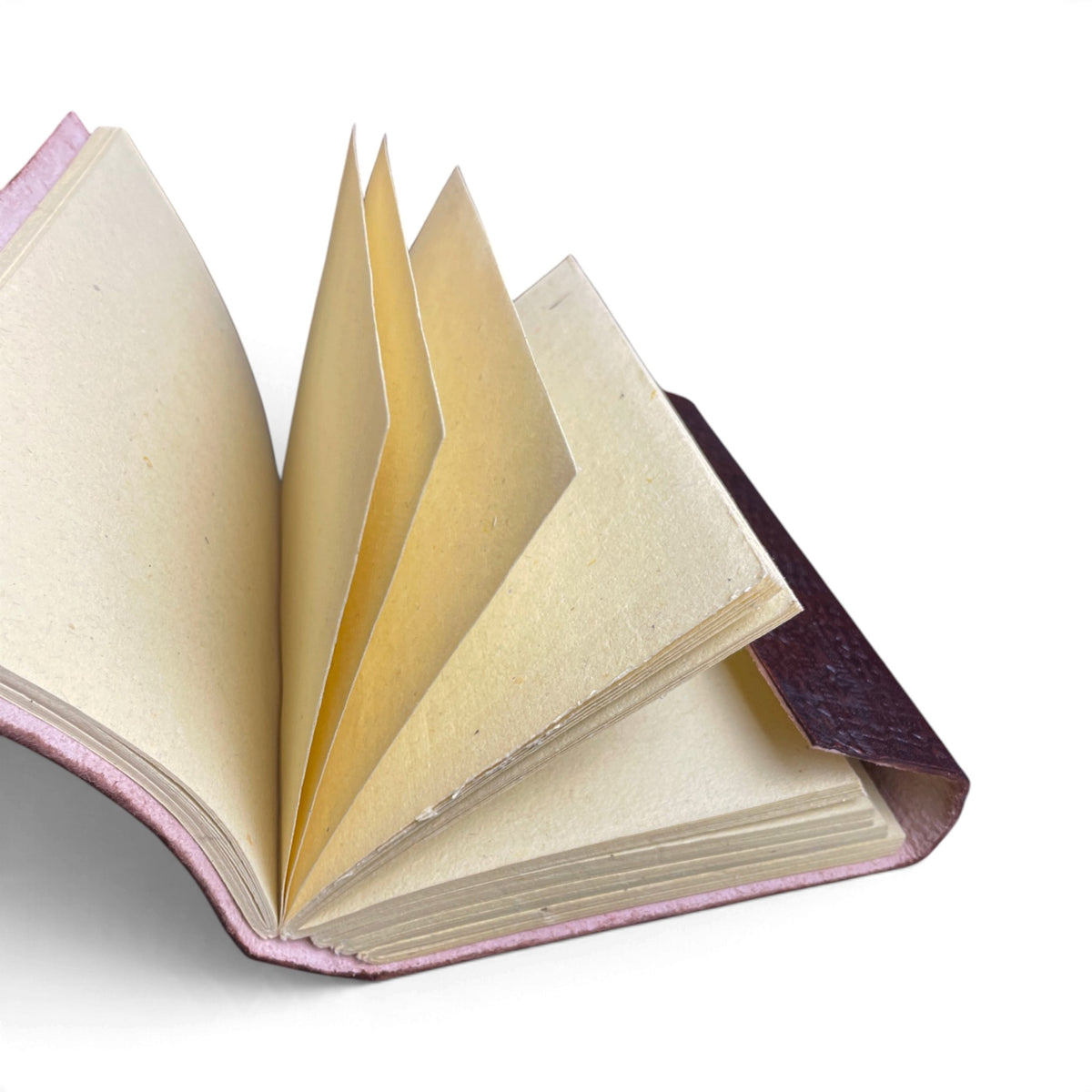 Elephant journal open – handmade cotton rag paper, unlined, hand-bound