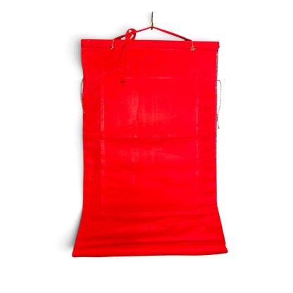 Thangka Guru Rinpoche, retro in cotone rosso – Himalaya Vibes