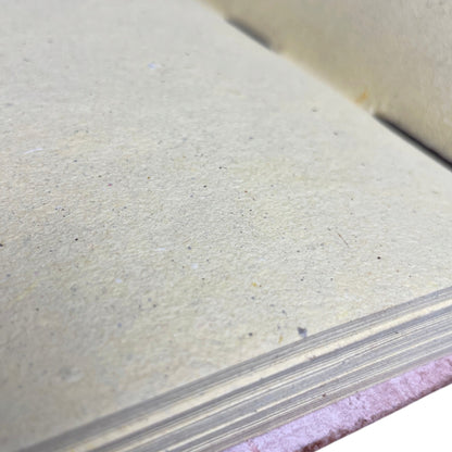 Ganesha journal open – handmade cotton rag paper, unlined, hand-bound