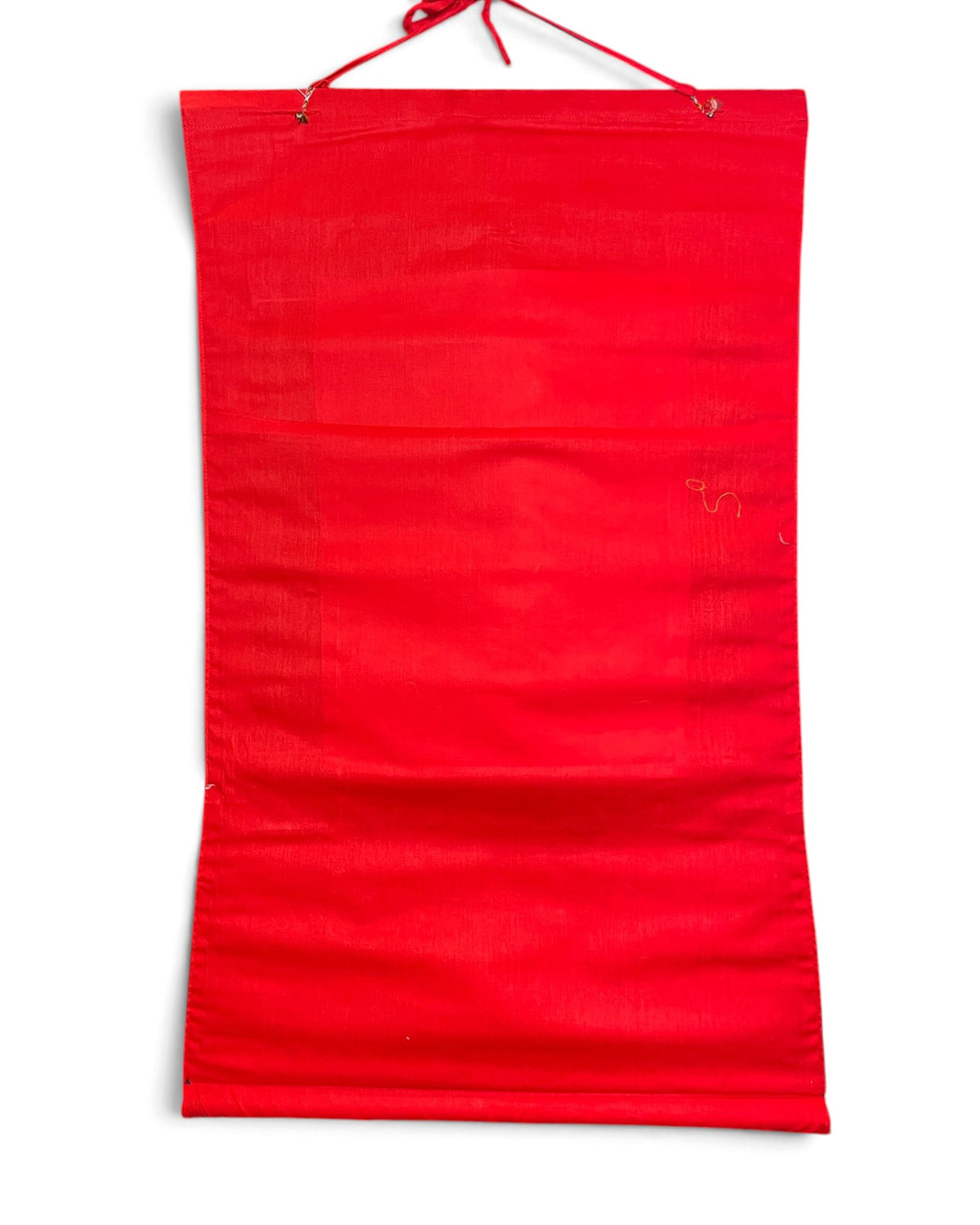 Green Tara thangka, back made of red cotton