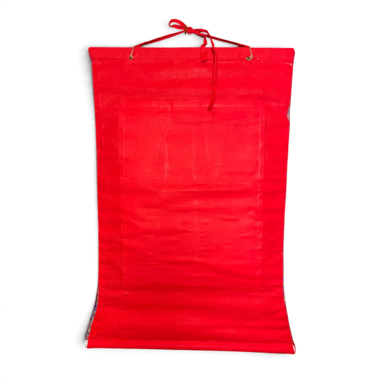 Thangka Tara verte, dos en coton rouge – Himalaya Vibes