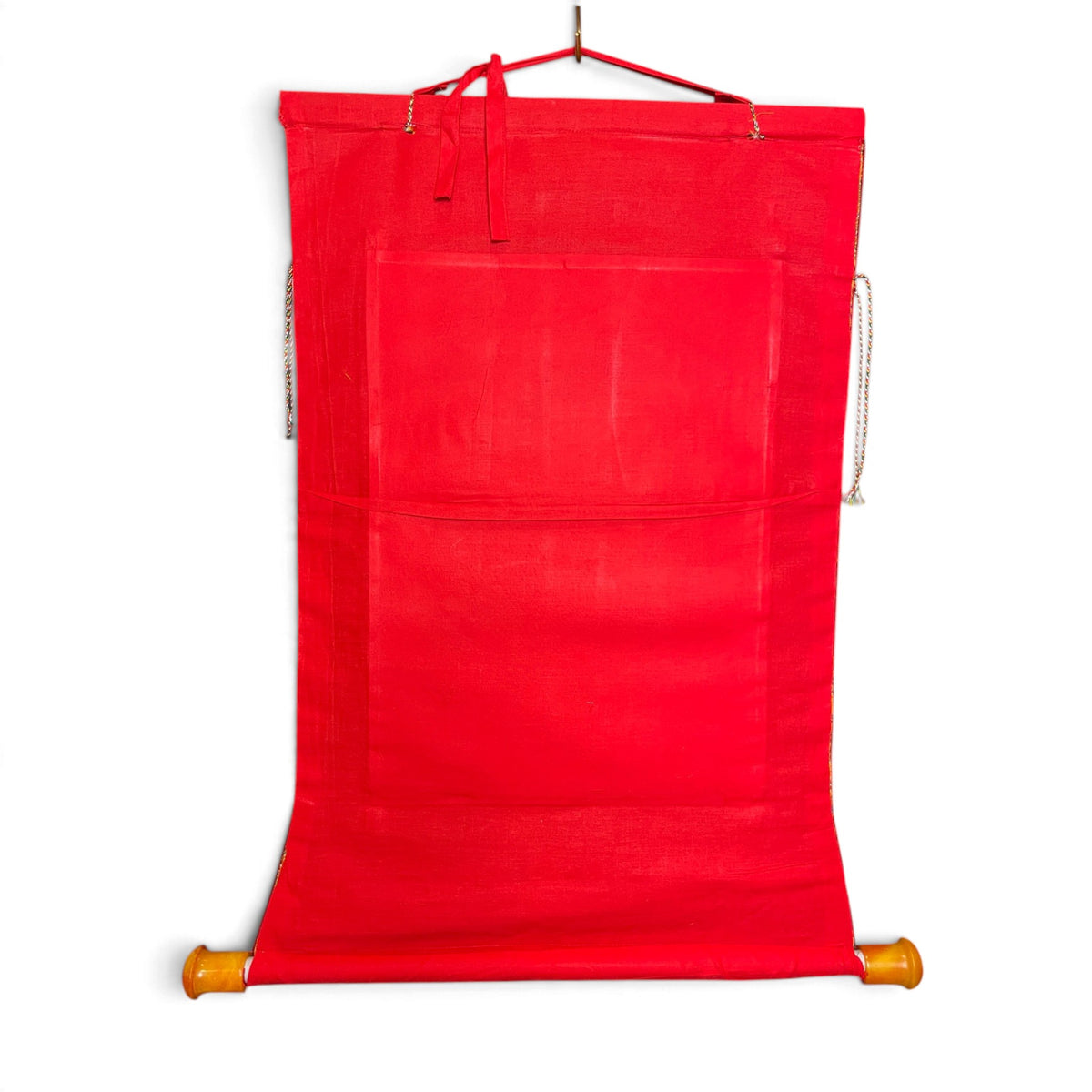 Thangka Manjushri, dos en coton rouge – Himalaya Vibes
