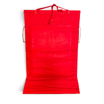 Thangka Buddha della Medicina, retro in cotone rosso – Himalaya Vibes