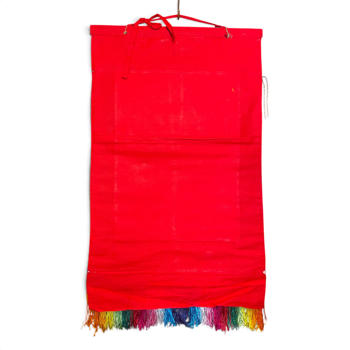 Retro del thangka Tara bianca in cotone rosso