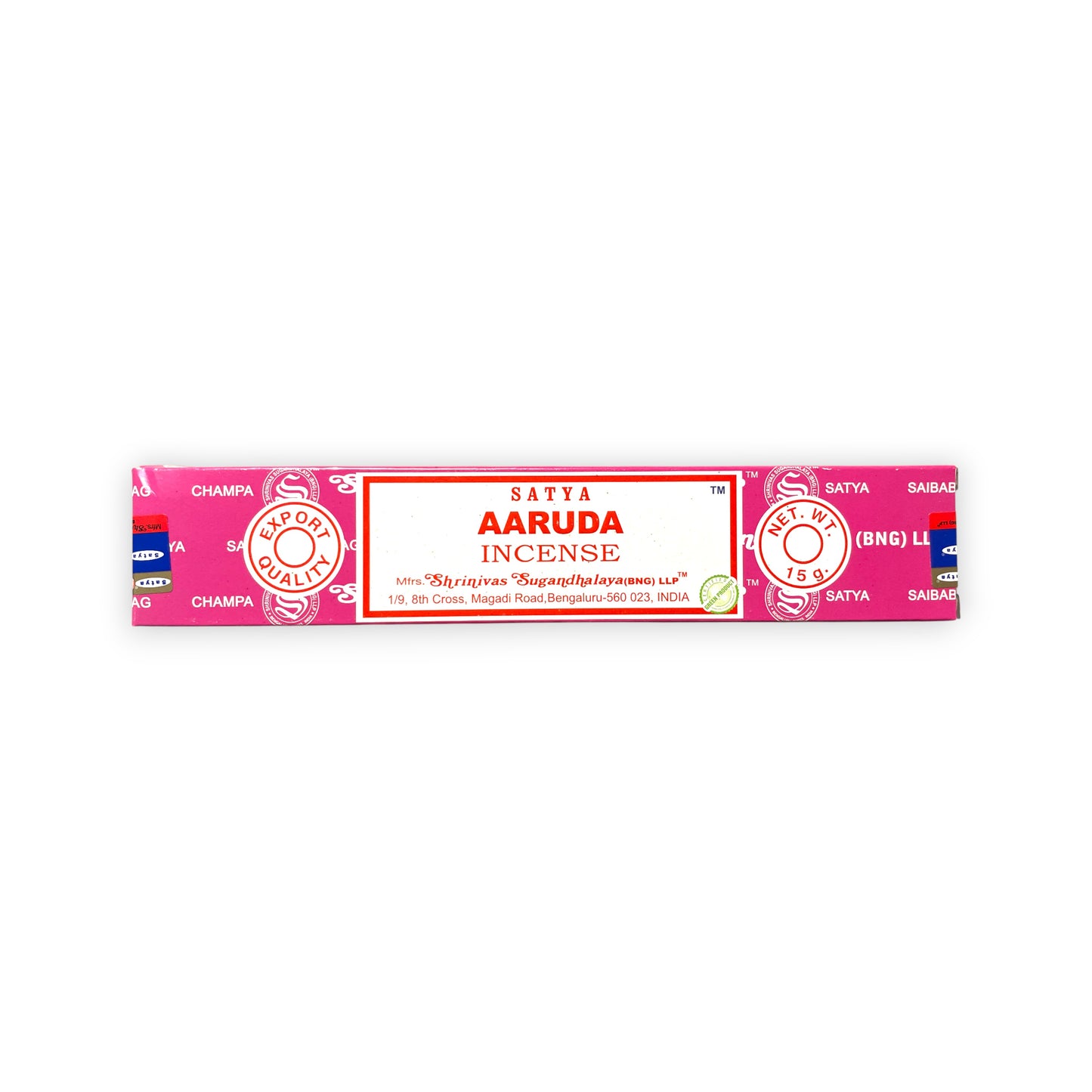 Aaruda Satya Original Räucherstäbchen 15 g – Ausräuchern von Wohnung und Haus, Energie klären, Nag Champa, Indien, Satya Sai Baba, weirauch