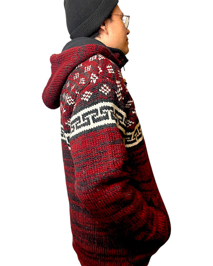"Banepa" Handgestrickte Wolljacke Nepal warm