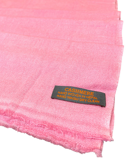 „Blush Rose“ – Reiner Kaschmir Schal handgemacht Cashmere