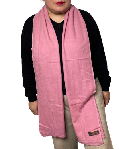 „Blush Rose“ – Reiner Kaschmir Schal handgemacht Form