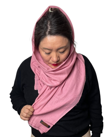 „Blush Rose“ – Reiner Kaschmir Schal handgemacht kopftuch