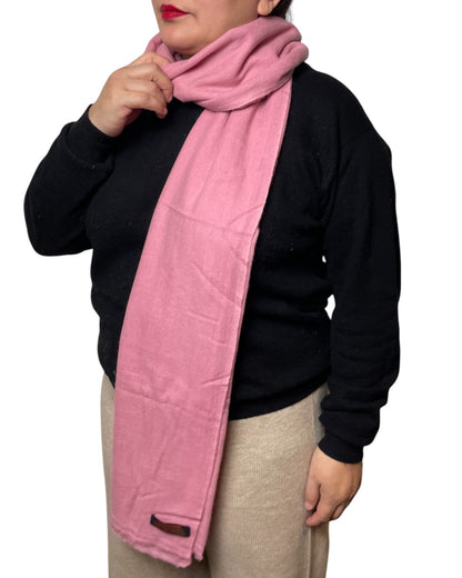 „Blush Rose“ – Reiner Kaschmir Schal handgemacht lang