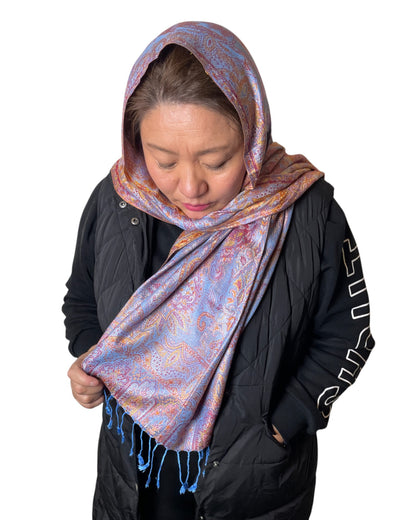 Bordüre Detail: Arkaden Bordüre Detail Azure Rose Palace Schal