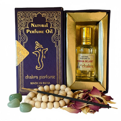 Buddha Delight - Chakra Ölparfüm Verpackung
