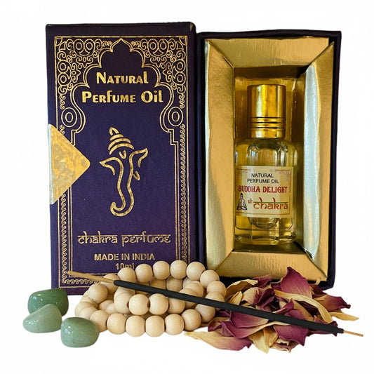 Buddha Delight - Chakra Ölparfüm Verpackung