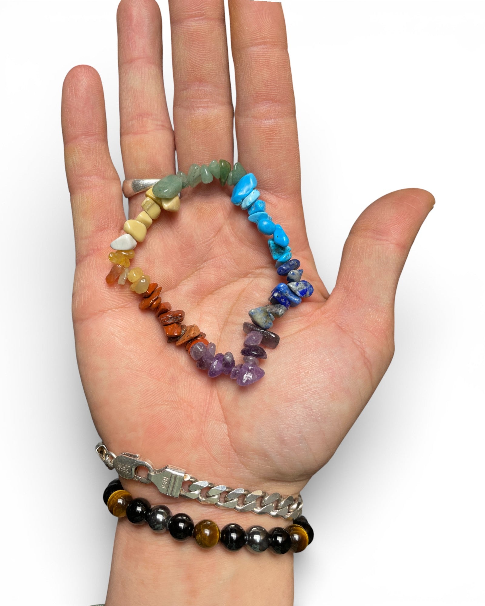 Chakra-Armband Rainbow – Natursteine für Meditation, Chakra-Arbeit und energetische Unterstützung beim Ausräuchern 🧘