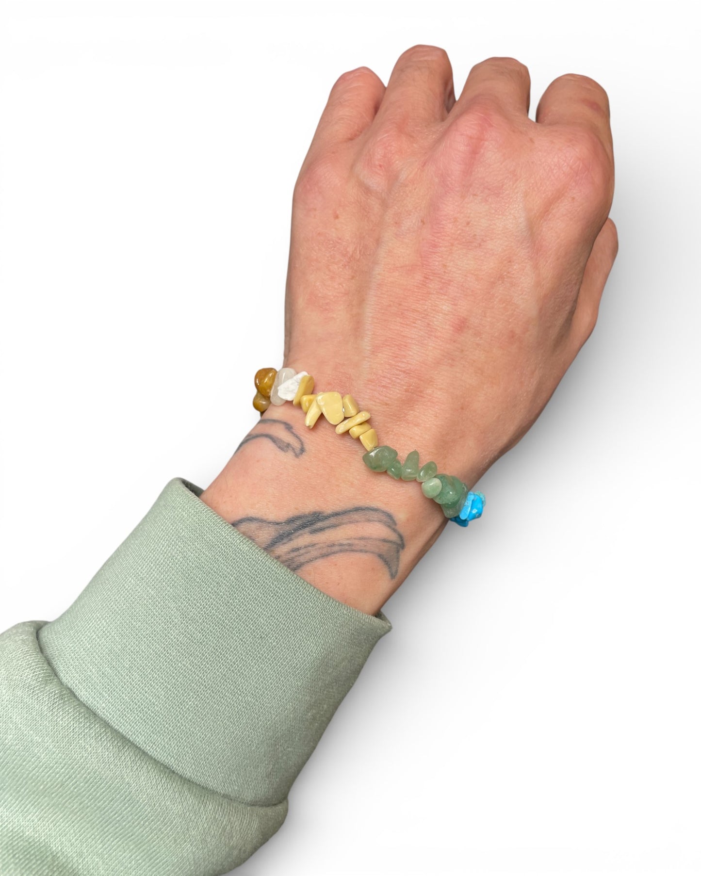 „Chakra Rainbow“ – Naturstein-Armband  Citrin