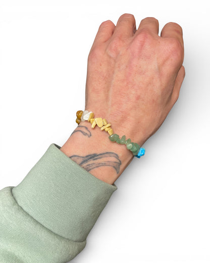 „Chakra Rainbow“ – Naturstein-Armband  Citrin