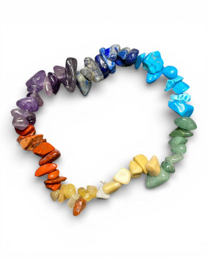 „Chakra Rainbow“ – Naturstein-Armband  Natur