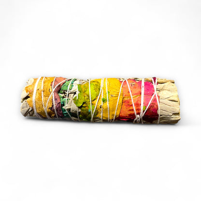 „Chakra“ – Weisser Salbei Räucherbündel Farben