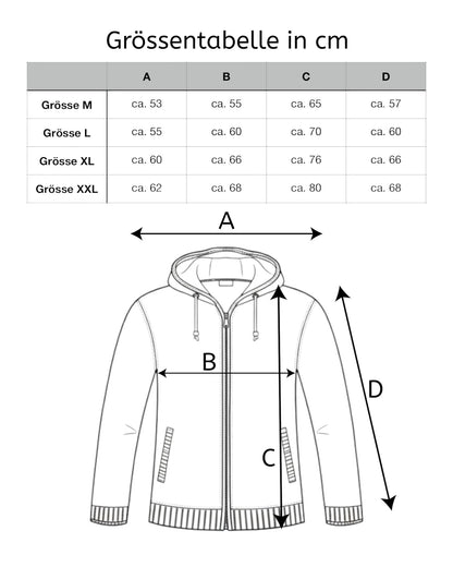 "Nala" Handgestrickte Wolljacke Nepal_Groessen