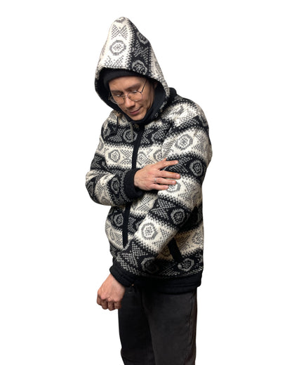 „Chandol“ – Handgestrickte Wolljacke Nepal Warm